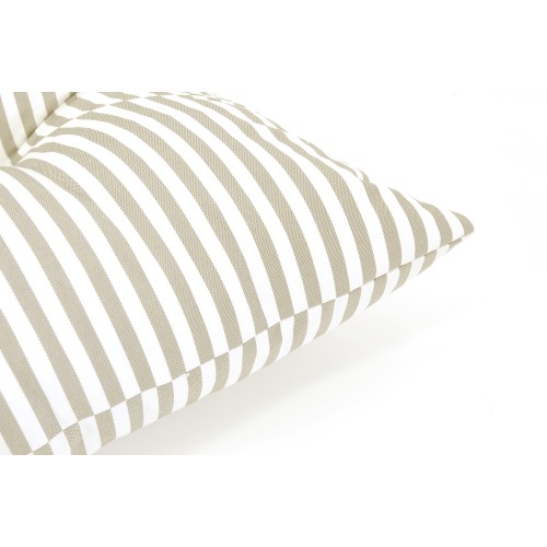 Μαξιλάρι Πλάτης Με 2 Κουμπιά αδιάβροχο 100% PP Olefin με ρίγες μπεζ Μαξιλάρι Πλάτης Με 2 Κουμπιά αδιάβροχο 100% PP Olefin με ρίγες μπεζ