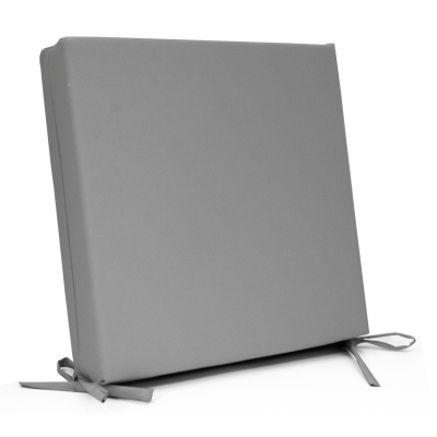 Μαξιλάρι με δέσιμο αδιάβροχο ύφασμα μονόχρωμο γκρι ανοιχτό με μονοκόμματο αφρολέξ Μαξιλάρι με δέσιμο αδιάβροχο ύφασμα μονόχρωμο γκρι ανοιχτό με μονοκόμματο αφρολέξ