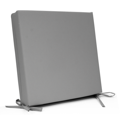 Μαξιλάρι με δέσιμο αδιάβροχο ύφασμα μονόχρωμο γκρι ανοιχτό με μονοκόμματο αφρολέξ Μαξιλάρι με δέσιμο αδιάβροχο ύφασμα μονόχρωμο γκρι ανοιχτό με μονοκόμματο αφρολέξ