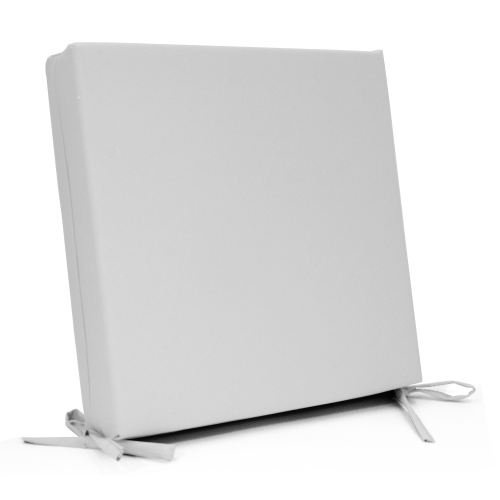 Μαξιλάρι με δέσιμο αδιάβροχο ύφασμα μονόχρωμο λευκό με μονοκόμματο αφρολέξ Μαξιλάρι με δέσιμο αδιάβροχο ύφασμα μονόχρωμο λευκό με μονοκόμματο αφρολέξ