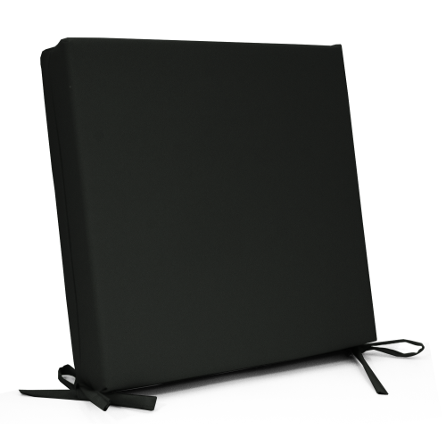 Μαξιλάρι με δέσιμο αδιάβροχο ύφασμα μονόχρωμο μαύρο με μονοκόμματο αφρολέξ Μαξιλάρι με δέσιμο αδιάβροχο ύφασμα μονόχρωμο μαύρο με μονοκόμματο αφρολέξ