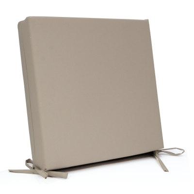 Μαξιλάρι με δέσιμο αδιάβροχο ύφασμα μονόχρωμο μπέζ με μονοκόμματο αφρολέξ