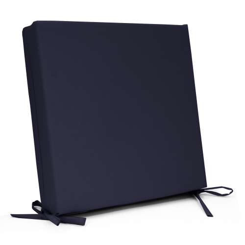 Μαξιλάρι με δέσιμο αδιάβροχο ύφασμα μονόχρωμο μπλέ σκούρο με μονοκόμματο αφρολέξ Μαξιλάρι με δέσιμο αδιάβροχο ύφασμα μονόχρωμο μπλέ σκούρο με μονοκόμματο αφρολέξ