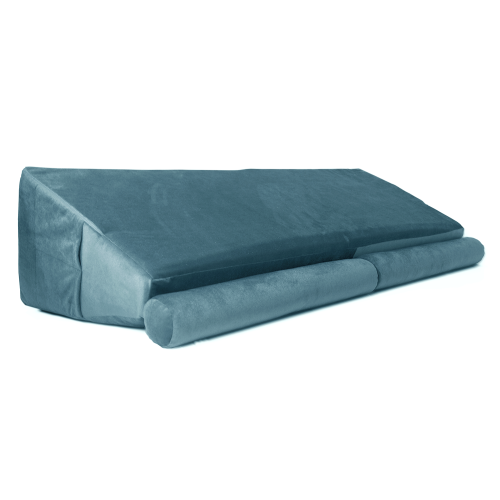 Μαξιλάρι ορθοπεδικό 2 κλίσεων για κρεβάτι Velure πλάτης τριγωνικό (Φάλτσο) Γαλάζιο 250-Memory foam Μαξιλάρι ορθοπεδικό 2 κλίσεων για κρεβάτι Velure πλάτης τριγωνικό (Φάλτσο) Γαλάζιο 250-Memory foam