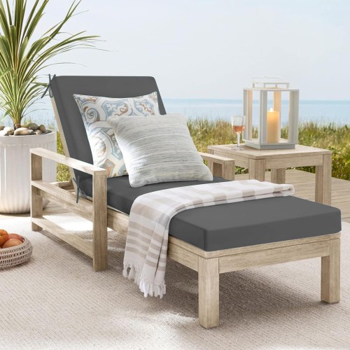 Αδιάβροχο Μαξιλάρι Ξαπλώστρας μονόχρωμο γκρι σκούρο Αδιάβροχο Μαξιλάρι Ξαπλώστρας μονόχρωμο γκρι σκούρο