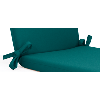 Μαξιλάρι αδιάβροχο 100% καρέκλας με κορδόνια στην πλάτη μονόχρωμο πετρόλ