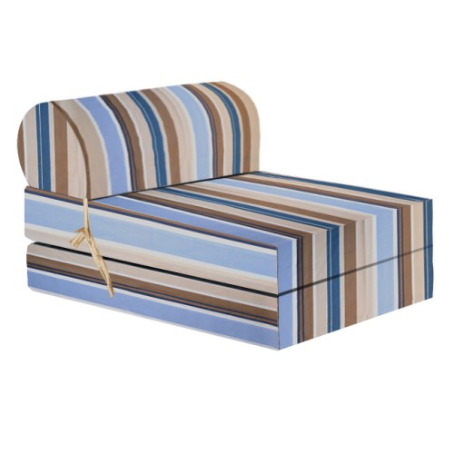 Πολυθρόνα - Κρεβάτι Flip Chair Ρίγες Μπλέ -Μπέζ - Καφέ Florina