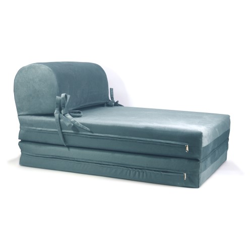 Πολυθρόνα - Κρεβάτι Flip Chair Velure Florina γαλάζιο