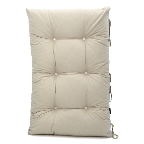 Μαξιλάρι μονόχρωμο καραβόπανο μπέζ για παλέτα με κουμπιά - Μπαμπού