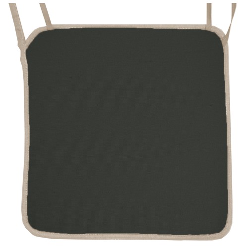 Μαξιλάρι Καρέκλας Με Ρέλι Μονόχρωμο Ανθρακί ύφασμα λονέτα Μαξιλάρι Καρέκλας Με Ρέλι Μονόχρωμο Ανθρακί ύφασμα λονέτα