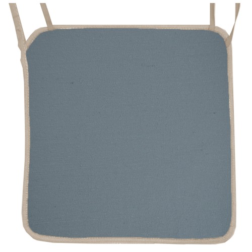 Μαξιλάρι Καρέκλας Με Ρέλι Μονόχρωμο Denim Μπλέ ύφασμα λονέτα Μαξιλάρι Καρέκλας Με Ρέλι Μονόχρωμο Denim Μπλέ ύφασμα λονέτα