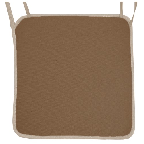 Μαξιλάρι Καρέκλας Με Ρέλι Μονόχρωμο μόκα ύφασμα λονέτα Μαξιλάρι Καρέκλας Με Ρέλι Μονόχρωμο μόκα ύφασμα λονέτα