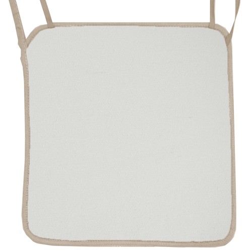 Μαξιλάρι Καρέκλας Με Ρέλι Μονόχρωμο λευκό ύφασμα λονέτα Μαξιλάρι Καρέκλας Με Ρέλι Μονόχρωμο λευκό ύφασμα λονέτα