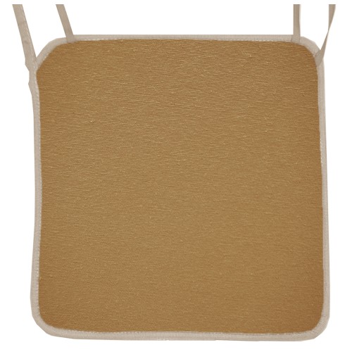 Μαξιλάρι Καρέκλας Με Ρέλι Μονόχρωμο Caramel ύφασμα λονέτα Μαξιλάρι Καρέκλας Με Ρέλι Μονόχρωμο Caramel ύφασμα λονέτα