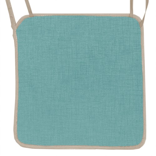 Μαξιλάρι Καρέκλας Με Ρέλι Μονόχρωμο γαλάζιο ύφασμα λονέτα Μαξιλάρι Καρέκλας Με Ρέλι Μονόχρωμο γαλάζιο ύφασμα λονέτα