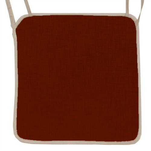 Μαξιλάρι Καρέκλας Με Ρέλι Μονόχρωμο καφέ ύφασμα λονέτα Μαξιλάρι Καρέκλας Με Ρέλι Μονόχρωμο καφέ ύφασμα λονέτα