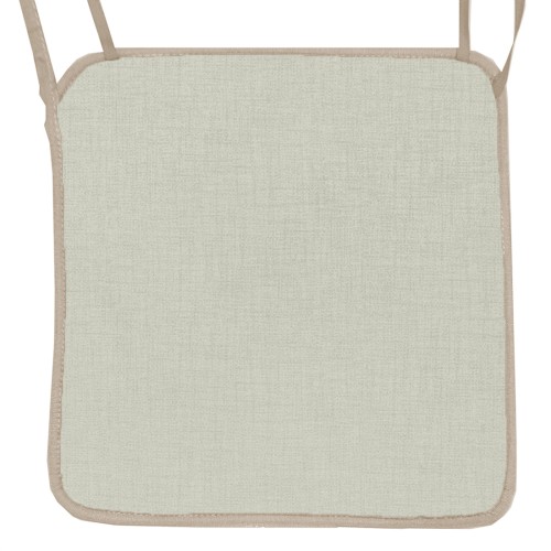 Μαξιλάρι Καρέκλας Με Ρέλι Μονόχρωμο εκρού ύφασμα καραβόπανο Μαξιλάρι Καρέκλας Με Ρέλι Μονόχρωμο εκρού ύφασμα καραβόπανο