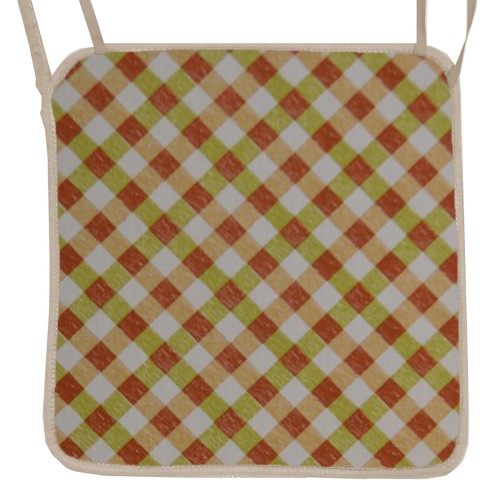 Μαξιλάρι Καρέκλας Με Ρέλι Λονέτα Σχέδιο Καρώ Λαχανί - Μπέζ Μαξιλάρι Καρέκλας Με Ρέλι Λονέτα Σχέδιο Καρώ Λαχανί - Μπέζ