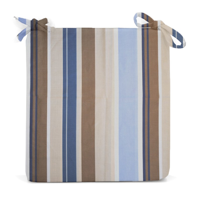 Μαξιλάρι καρέκλας τετράγωνο Ρίγες Μπλέ -Μπέζ - Καφέ Ύφασμα Κρετόν | Mycollection.gr Μαξιλάρι καρέκλας τετράγωνο Ρίγες Μπλέ -Μπέζ - Καφέ Ύφασμα Κρετόν | Mycollection.gr