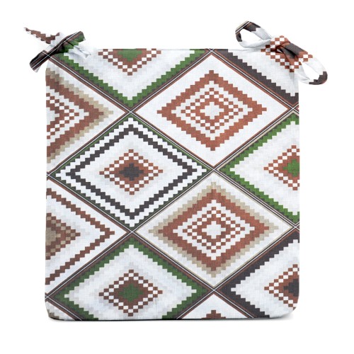 Μαξιλάρι καρέκλας τετράγωνο Σχέδιο Rhombus Ύφασμα Κρετόν Μαξιλάρι καρέκλας τετράγωνο Σχέδιο Rhombus Ύφασμα Κρετόν