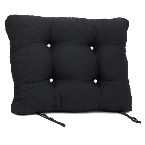 Μαξιλάρι κάθισμα μπαμπού - Κρετόν μαύρο ύφασμα