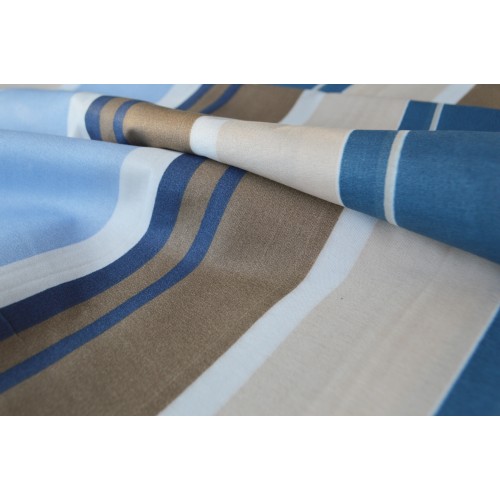 Μαξιλάρι καρέκλας με πλάτη Με Ρίγες Μπλέ -Μπέζ - Καφέ | Ύφασμα Κρετόν Μαξιλάρι καρέκλας με πλάτη Με Ρίγες Μπλέ -Μπέζ - Καφέ | Ύφασμα Κρετόν