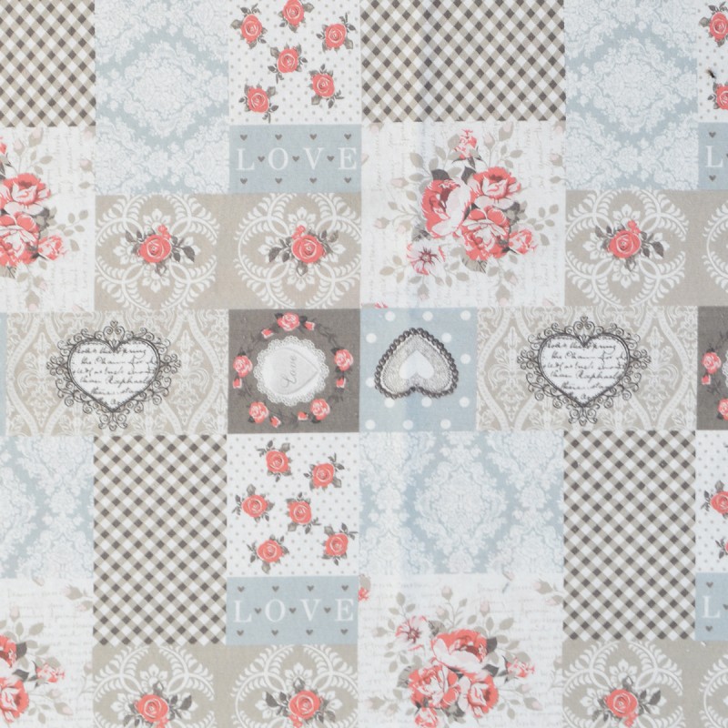 Μαξιλάρι καρέκλας με πλάτη λονέτα σχέδιο Heart Lia 401 | Mycollection.gr