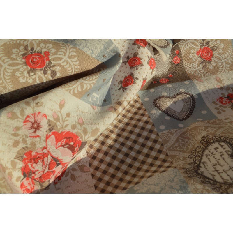 Μαξιλάρι καρέκλας με πλάτη λονέτα σχέδιο Heart Lia 401 | Mycollection.gr