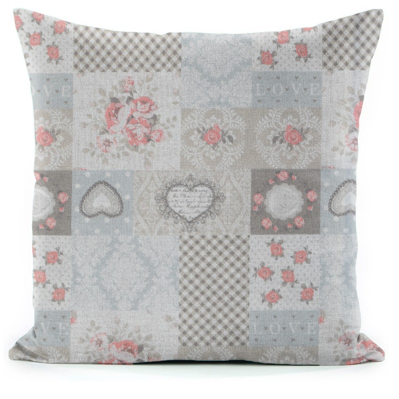 Μαξιλάρα δαπέδου Σχέδιο Heart Lia 401 - Λονέτα ύφασμα | Mycollection.gr