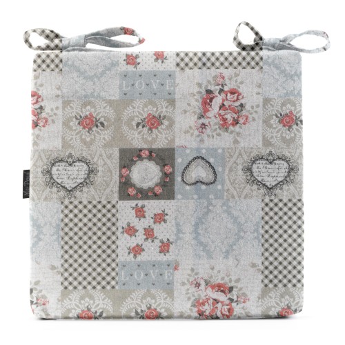 Μαξιλάρι Καρέκλας Με Δέσιμο Με Σχέδιο Heart Lia 401 - Λονέτα Ύφασμα Μαξιλάρι Καρέκλας Με Δέσιμο Με Σχέδιο Heart Lia 401 - Λονέτα Ύφασμα