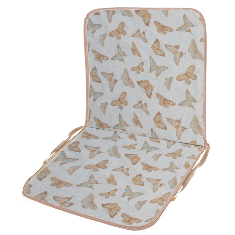 Μαξιλάρι καρέκλας με πλάτη λονέτα σχέδιο Πεταλούδες Evelyn 601 | Mycollection.gr