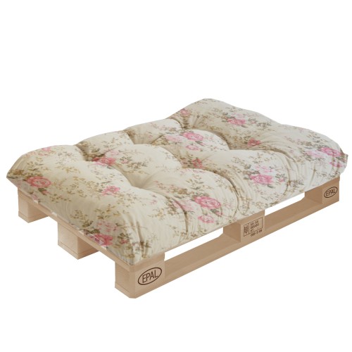 Μαξιλάρι Σχέδιο Floral Rakel 101 λονέτα για παλέτα με κουμπιά - Μπαμπού