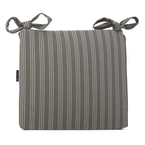 Μαξιλάρι Καρέκλας Αδιάβροχο Γκρι - Καφέ Με Ρίγες  με δέσιμο Μαξιλάρι Καρέκλας Αδιάβροχο Γκρι - Καφέ Με Ρίγες  με δέσιμο