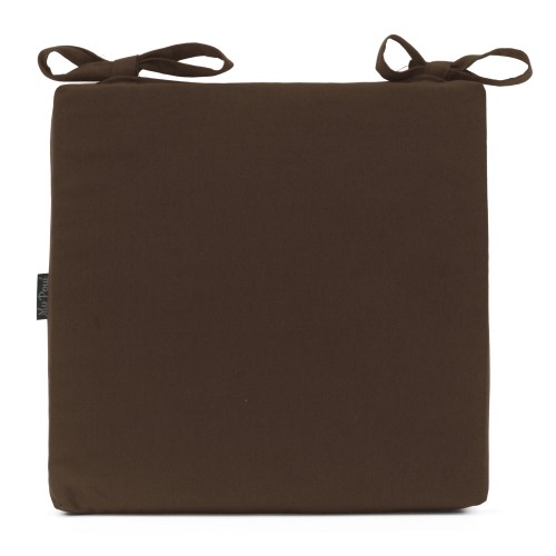 Μαξιλάρι Καρέκλας Με Δέσιμο μονόχρωμο Καφέ - Λονέτα Ύφασμα Μαξιλάρι Καρέκλας Με Δέσιμο μονόχρωμο Καφέ - Λονέτα Ύφασμα