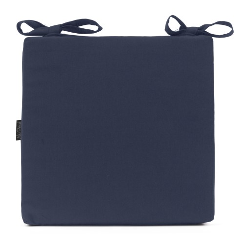 Μαξιλάρι Καρέκλας Με Δέσιμο μονόχρωμο Μπλε Denim - Λονέτα Ύφασμα Μαξιλάρι Καρέκλας Με Δέσιμο μονόχρωμο Μπλε Denim - Λονέτα Ύφασμα