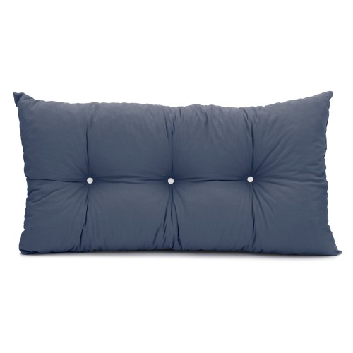 Μαξιλάρι Πλάτης Με 2 Κουμπιά Λονέτα μπλέ Denim Μαξιλάρι Πλάτης Με 2 Κουμπιά Λονέτα μπλέ Denim