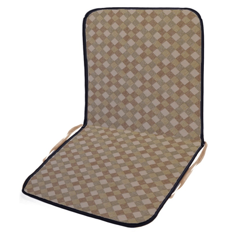 Μαξιλάρι καρέκλας με πλάτη λονέτα Σχέδιο Καρώ Μπέζ - Γκρι - Καφέ | Mycollection.gr