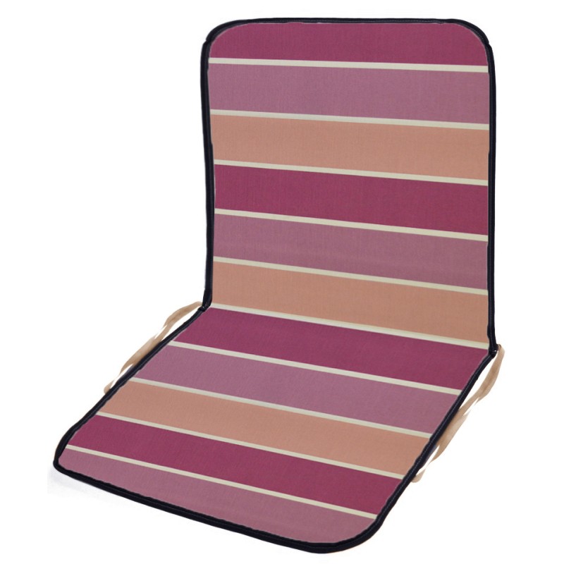 Μαξιλάρι καρέκλας με πλάτη λονέτα σχέδιο Ρίγες Φαρδιές Μώβ - Σάπιο Μήλο - Λιλά | Mycollection.gr