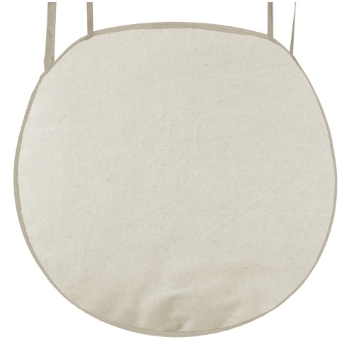 Μαξιλάρι καρέκλας με ρέλι στρογγυλό καραβόπανο μπεζ Μαξιλάρι καρέκλας με ρέλι στρογγυλό καραβόπανο μπεζ