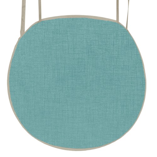 Μαξιλάρι καρέκλας με ρέλι στρογγυλό λονέτα γαλάζια Μαξιλάρι καρέκλας με ρέλι στρογγυλό λονέτα γαλάζια