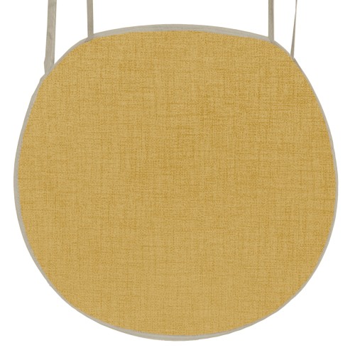 Μαξιλάρι καρέκλας με ρέλι στρογγυλό  λονέτα κροκί Μαξιλάρι καρέκλας με ρέλι στρογγυλό  λονέτα κροκί