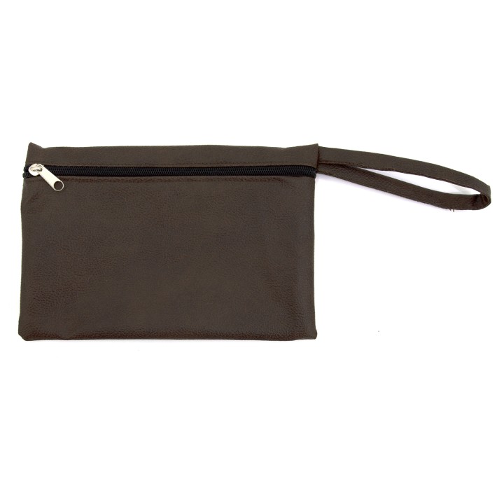 Τσαντάκι - Νεσεσέρ δερματίνη Odario Pure Brown | Mycollection.gr