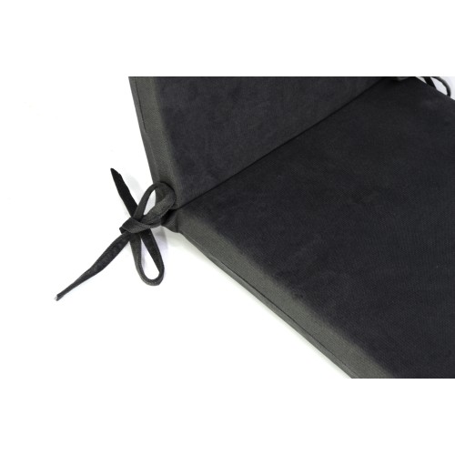 Μαξιλάρι με πλάτη Velure για καναπέδες με κορδόνια στην πλάτη μονόχρωμο Μαύρο Μαξιλάρι με πλάτη Velure για καναπέδες με κορδόνια στην πλάτη μονόχρωμο Μαύρο