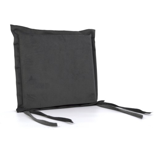 Μαξιλάρι Velure καρέκλας τετράγωνο γκρι χρώμα με αυτιά Μαξιλάρι Velure καρέκλας τετράγωνο γκρι χρώμα με αυτιά