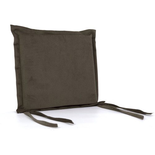 Μαξιλάρι Velure καρέκλας τετράγωνο καφέ χρώμα με αυτιά Μαξιλάρι Velure καρέκλας τετράγωνο καφέ χρώμα με αυτιά