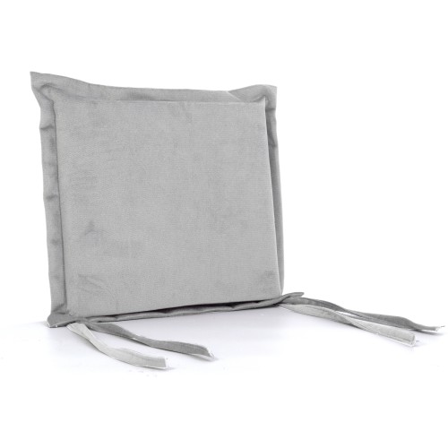 Μαξιλάρι Velure καρέκλας τετράγωνο λευκό χρώμα με αυτιά Μαξιλάρι Velure καρέκλας τετράγωνο λευκό χρώμα με αυτιά