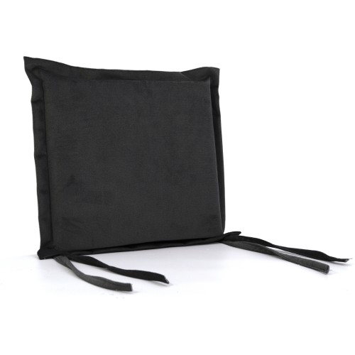 Μαξιλάρι Velure καρέκλας τετράγωνο μαύρο χρώμα με αυτιά Μαξιλάρι Velure καρέκλας τετράγωνο μαύρο χρώμα με αυτιά