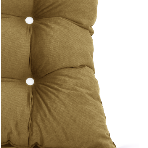 Μαξιλάρι Velure μονόχρωμο κίτρινο χρώμα για παλέτα με κουμπιά - Μπαμπού