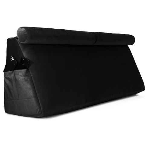 Μαξιλάρι ορθοπεδικό 2 κλίσεων για κρεβάτι Velure πλάτης τριγωνικό (Φάλτσο) μαύρο 250-Memory foam Μαξιλάρι ορθοπεδικό 2 κλίσεων για κρεβάτι Velure πλάτης τριγωνικό (Φάλτσο) μαύρο 250-Memory foam