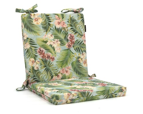 Μαξιλάρι καρέκλας λονέτα με κορδόνια στην πλάτη σχέδιο Freya 601 90x45x5cm